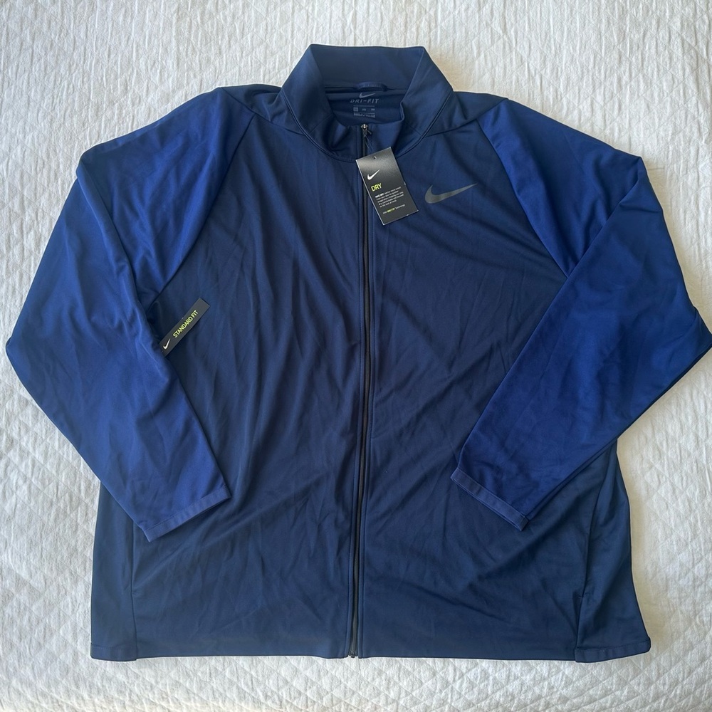 NWT Nike Dri-FIT Men's Full Zip Training Jacket Navy 3XL